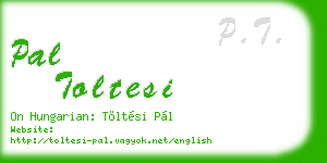 pal toltesi business card